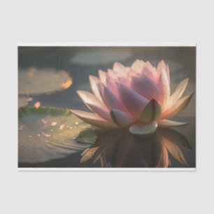 Roze Lotus in de Ochtend Licht Weefsel Papier