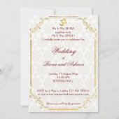 Roze lotus Indische bruiloft Kaart (Achterkant)