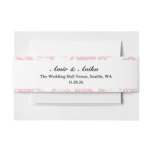 Roze Lotus Lantaarns Indiase Trouwmail Enveloppe Uitnodigingen Wikkel