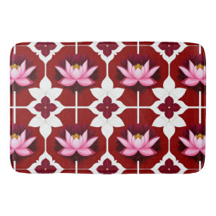Roze Lotus Levendig Bloemendesign Badmat