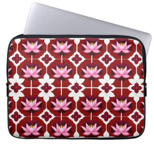 Roze Lotus Levendig Bloemendesign Laptop Sleeve