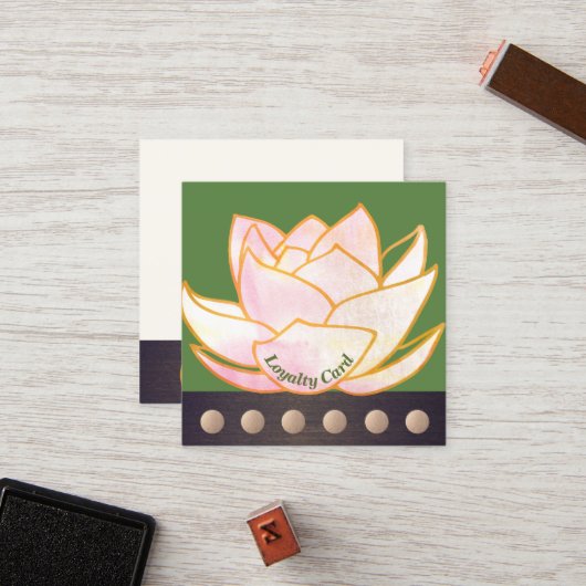Roze Lotus Mandala 6 Punch Loyalty (Voorkant / Achterkant in situ)