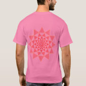 roze lotus op roze t-shirt (Achterkant)