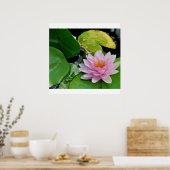 Roze Lotus Poster (Keuken)