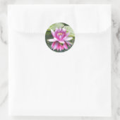  roze Lotus reflecterend Ronde Sticker (Tas)
