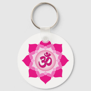 Roze lotus sleutelhanger