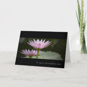 Roze Lotus · Sympathy Card Kaart