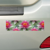 Roze Lotus Water Lily Bumpersticker (Op auto)