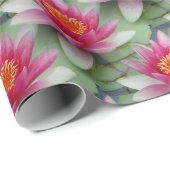 Roze Lotus Water Lily Cadeaupapier (Rol Hoek)