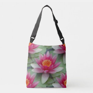 Roze Lotus Water Lily Crossbody Tas