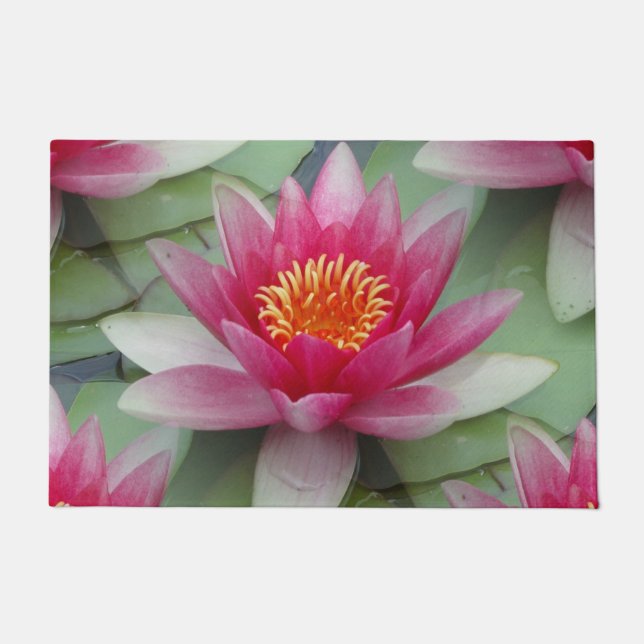 Roze Lotus Water Lily Deurmat (Voorkant)