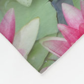 Roze Lotus Water Lily Fleece Deken (Hoek)