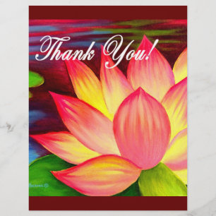 Roze Lotus Water Lily Flower Hartelijk dank - Mult Flyer