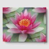 Roze Lotus Water Lily Gastenboek (Achterkant)