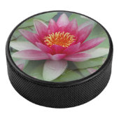 Roze Lotus Water Lily Hockey Puck (3/4)