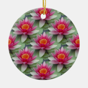 Roze Lotus Water Lily Keramisch Ornament