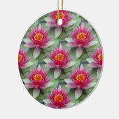 Roze Lotus Water Lily Keramisch Ornament (Links)