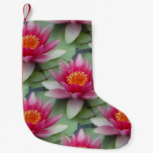Roze Lotus Water Lily Kerstkous Kleine Kerstsok