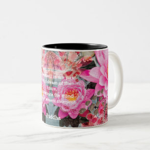 Roze Lotus Water Lily Mandala Persoonlijke tweeton Tweekleurige Koffiemok