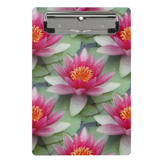 Roze Lotus Water Lily Mini Klembord (Voorkant)