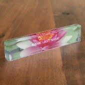 Roze Lotus Water Lily Naambordje (Zijkant)