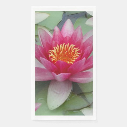 Roze Lotus Water Lily Servet (Voorkant)