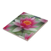 Roze Lotus Water Lily Tegeltje (Zijkant)