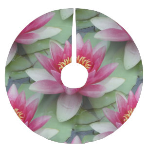 Roze Lotus Water Lily Tree Skirt Kerstboom Rok