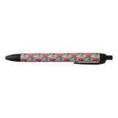 Roze Lotus Water Lily Zwarte Inkt Pen (Bodem)