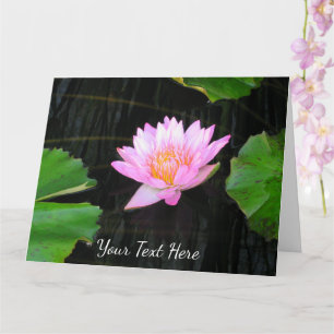 Roze Lotus Waterlelie Kaart
