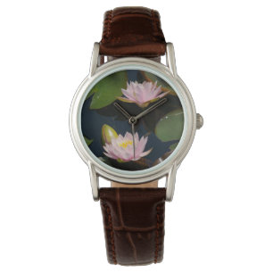 Roze Lotus Waterlilies Watch Horloge