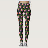 Roze Lotus Waterlily Leggings (Voorkant)