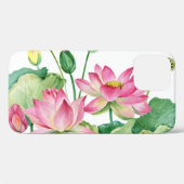 Roze Lotus Waterverf Rand Case-Mate iPhone Case (Achterkant (horizontaal))