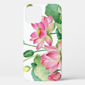Roze Lotus Waterverf Rand Case-Mate iPhone Case (Achterkant)