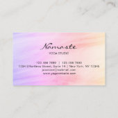 Roze Lotus Yoga Instructor Visitekaartje (Achterkant)