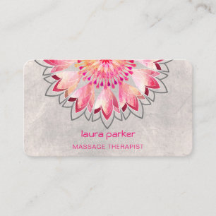 Roze Lotus Yoga Therapeut Spa Holistische Gezondhe Visitekaartje