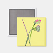 Roze Lotus Zen flower Buddhist Art Magneet (Voorkant / Achterkant)