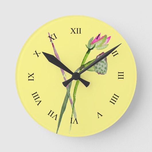 Roze Lotus Zen flower Buddhist Art Ronde Klok (Voorkant)