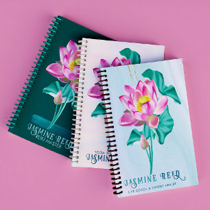 Roze lotusbloem Life Coaches & Energy Healers Notitieboek