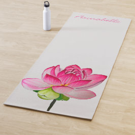 Roze lotusbloem, persoonlijke levendige energiekun yogamat