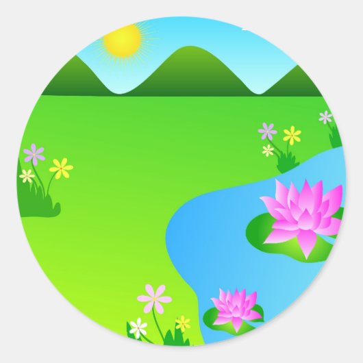 Roze lotusbloemen - Sticker (Voorkant)