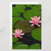 Roze lotusbloemtuin, briefpapier (Voorkant / Achterkant)