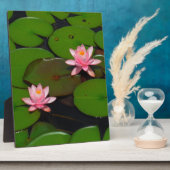 Roze lotusbloemtuin, fotoplaat (Zijkant)