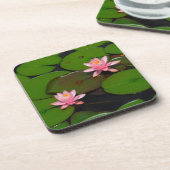 Roze lotusbloemtuin, onderzetter (Linkerzijde)