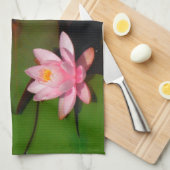 Roze lotusbloemtuin, theedoek (Quarter Fold)