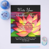 Roze lotusventilator flyer (Enkel)