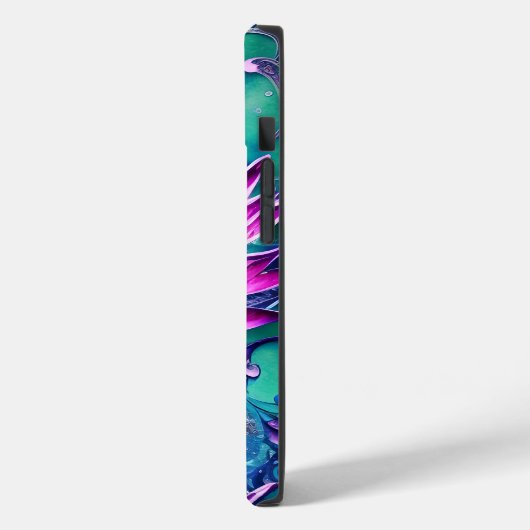 Roze lotusventilatorportret Case-Mate iPhone case (Achterkant / Links)