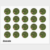 Roze lotusvijver voor de limoenbloem ronde sticker (Vel)