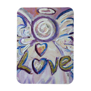Roze Love Guardian Angel Word Magnet Magneet