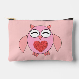 Roze Love Heart Owl Etui